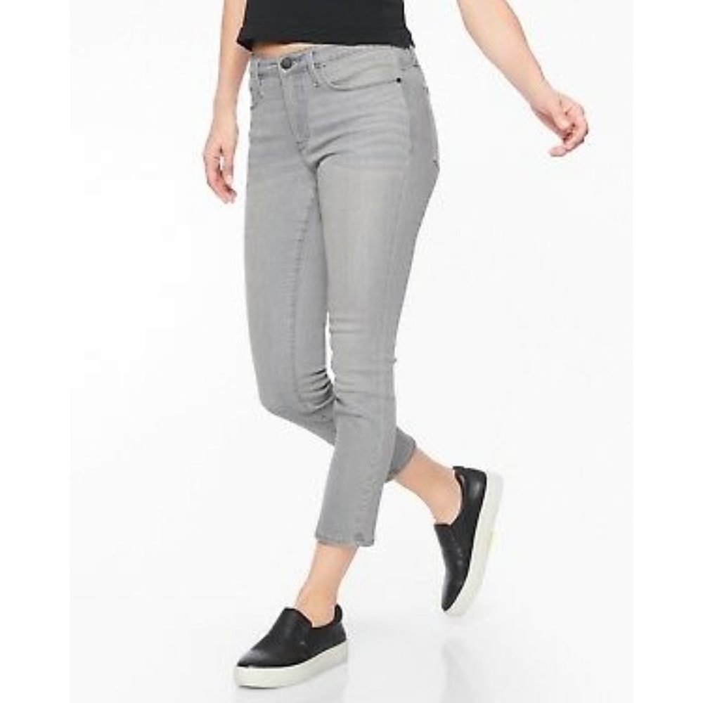 ATHLETA NWOT SCULPTEK SKINNY CROP JEAN GRANITE WASH, SZ 8 RUNS SMALL TO SZ 6
